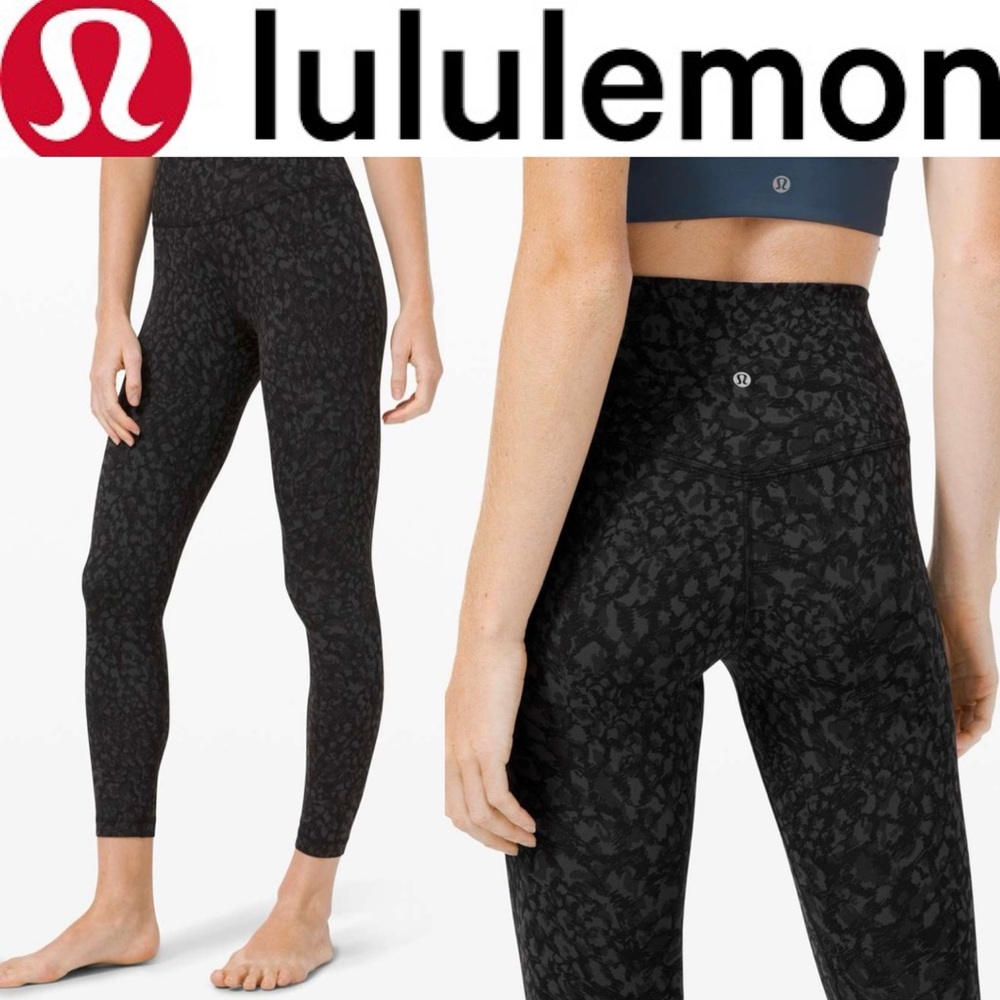Lululemon Align Pant II 25" in Wild Thing Camo Deep Coal Multi